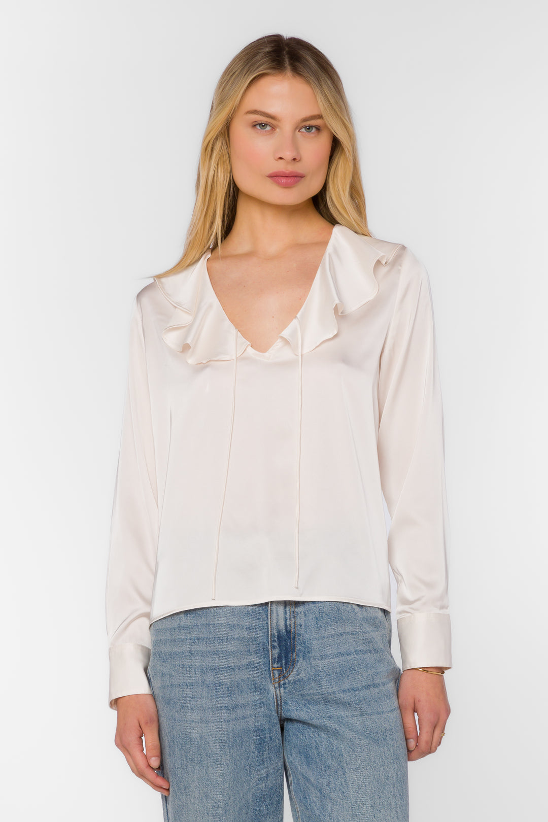 Madelyn Soft White Top - Tops - Velvet Heart Clothing