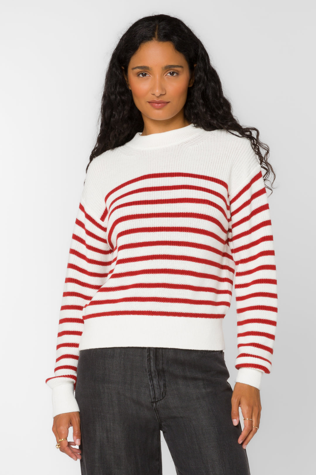 Margot Red Stripe Sweater – Velvet Heart Clothing