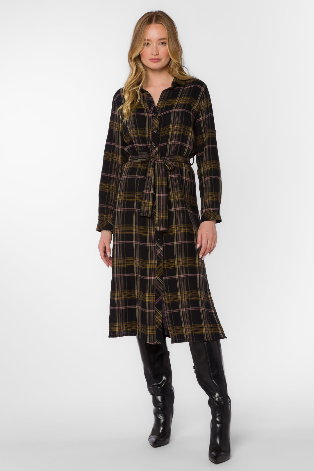 Maui Plaid Dress - Dresses - Velvet Heart Clothing