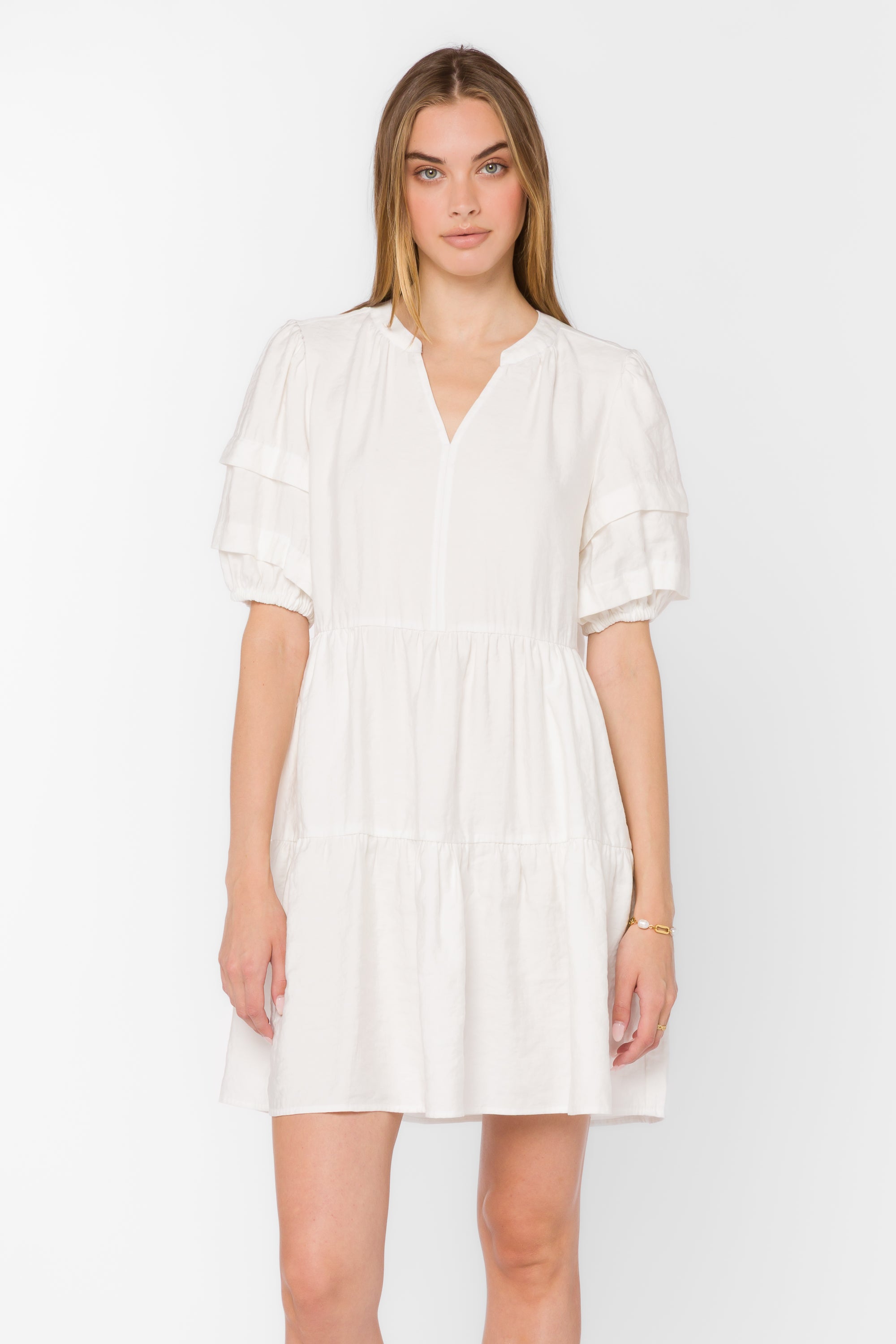 Melita Optic White Dress - Dresses - Velvet Heart Clothing