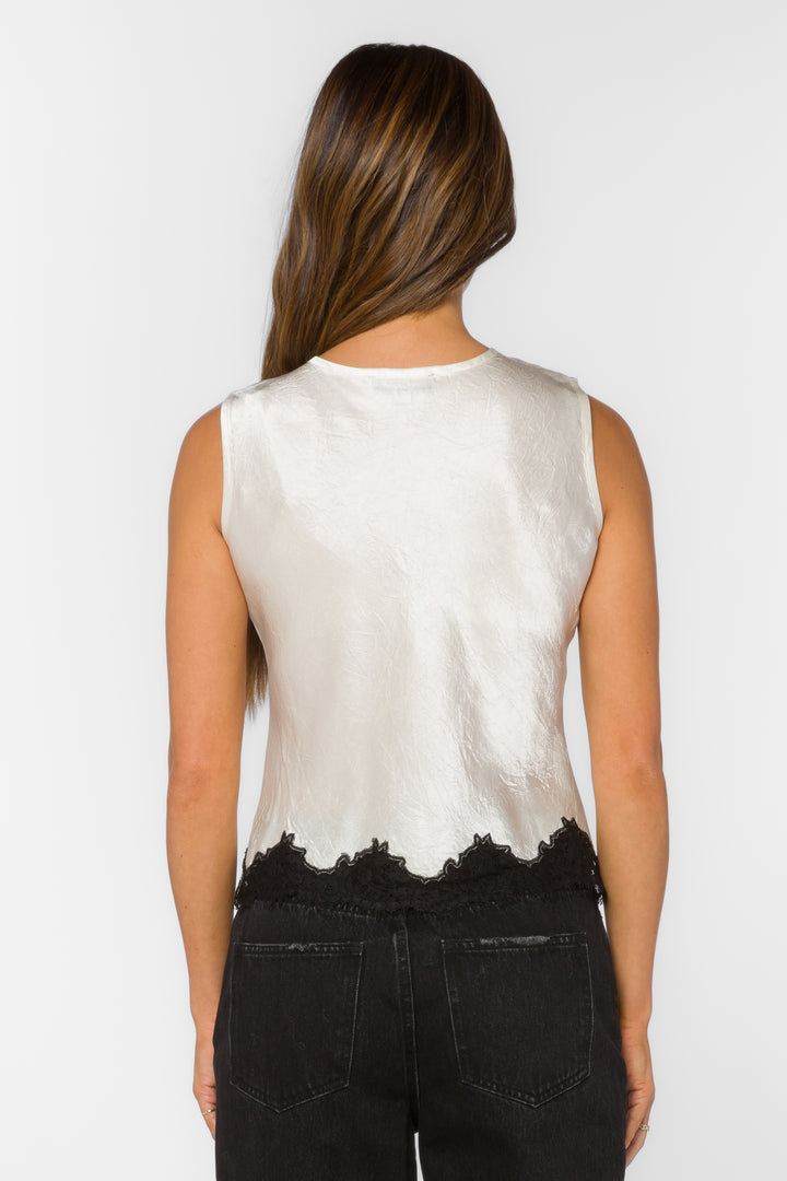 Merida Frosted White Top - Tops - Velvet Heart Clothing