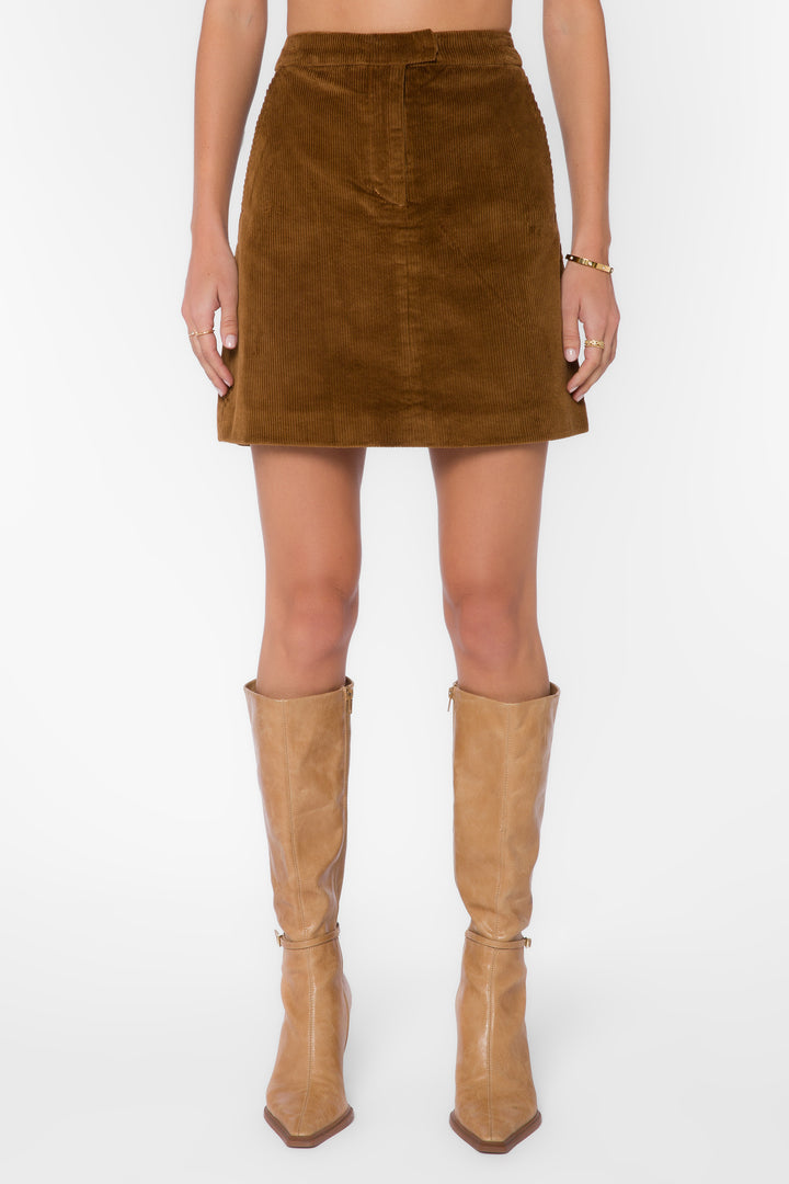 Merrick Cacao Mini Corduroy Skirt