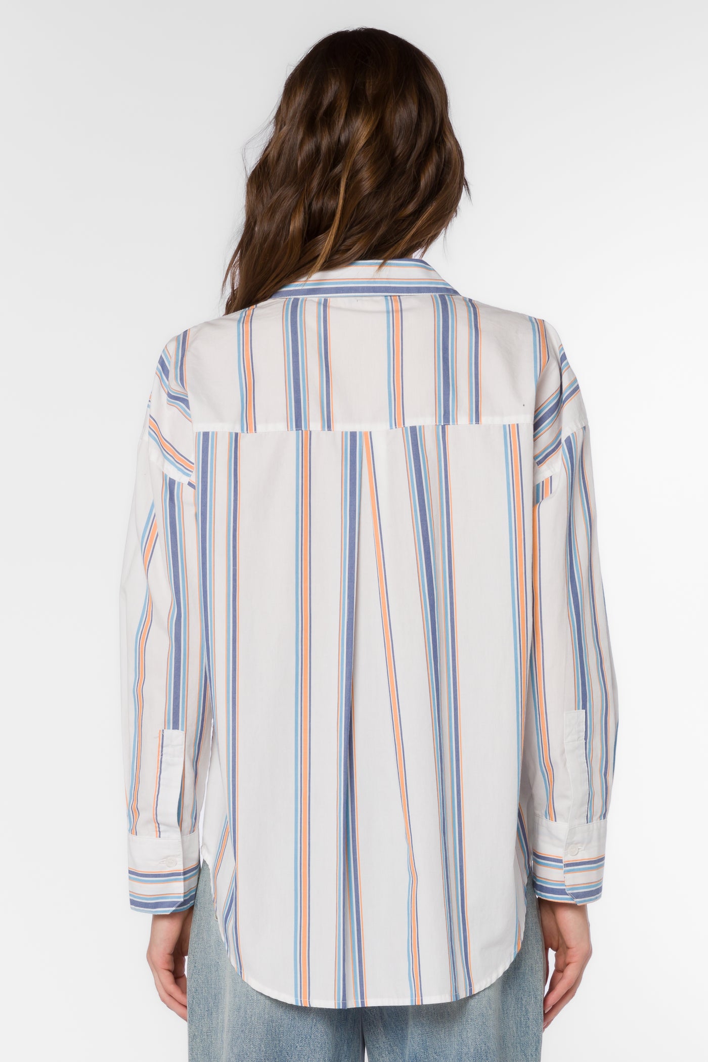 Mitch Blue Stripe Shirt - Tops - Velvet Heart Clothing