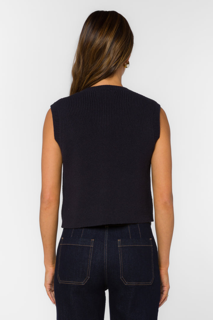 Moana Black Vest - Jackets & Outerwear - Velvet Heart Clothing