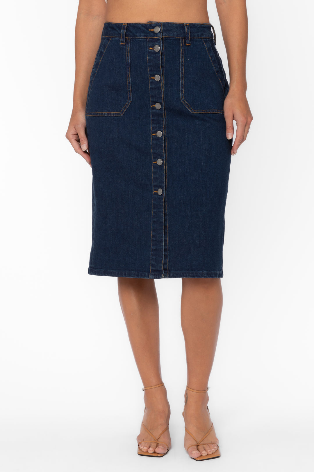 Moira Deep Indigo Skirt - Bottoms - Velvet Heart Clothing