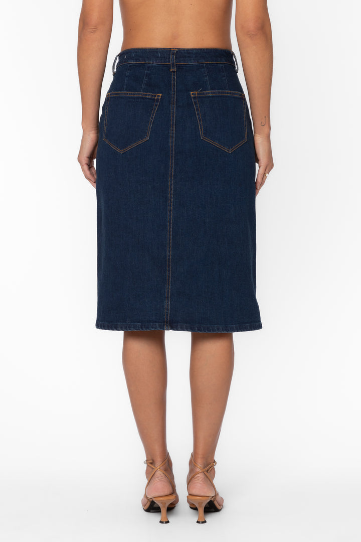 Moira Deep Indigo Skirt - Bottoms - Velvet Heart Clothing