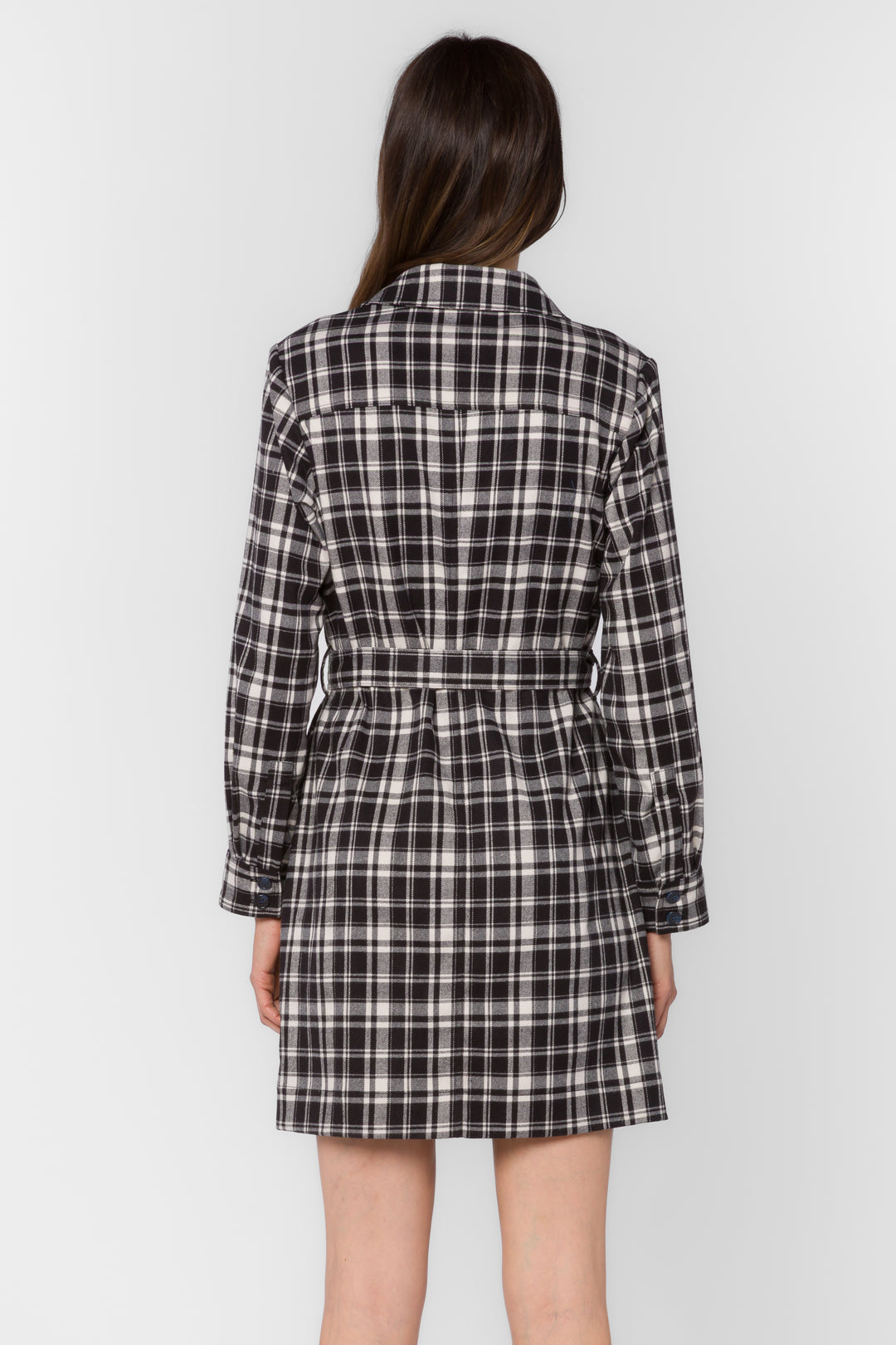 Montana Black Plaid Dress - Dresses - Velvet Heart Clothing