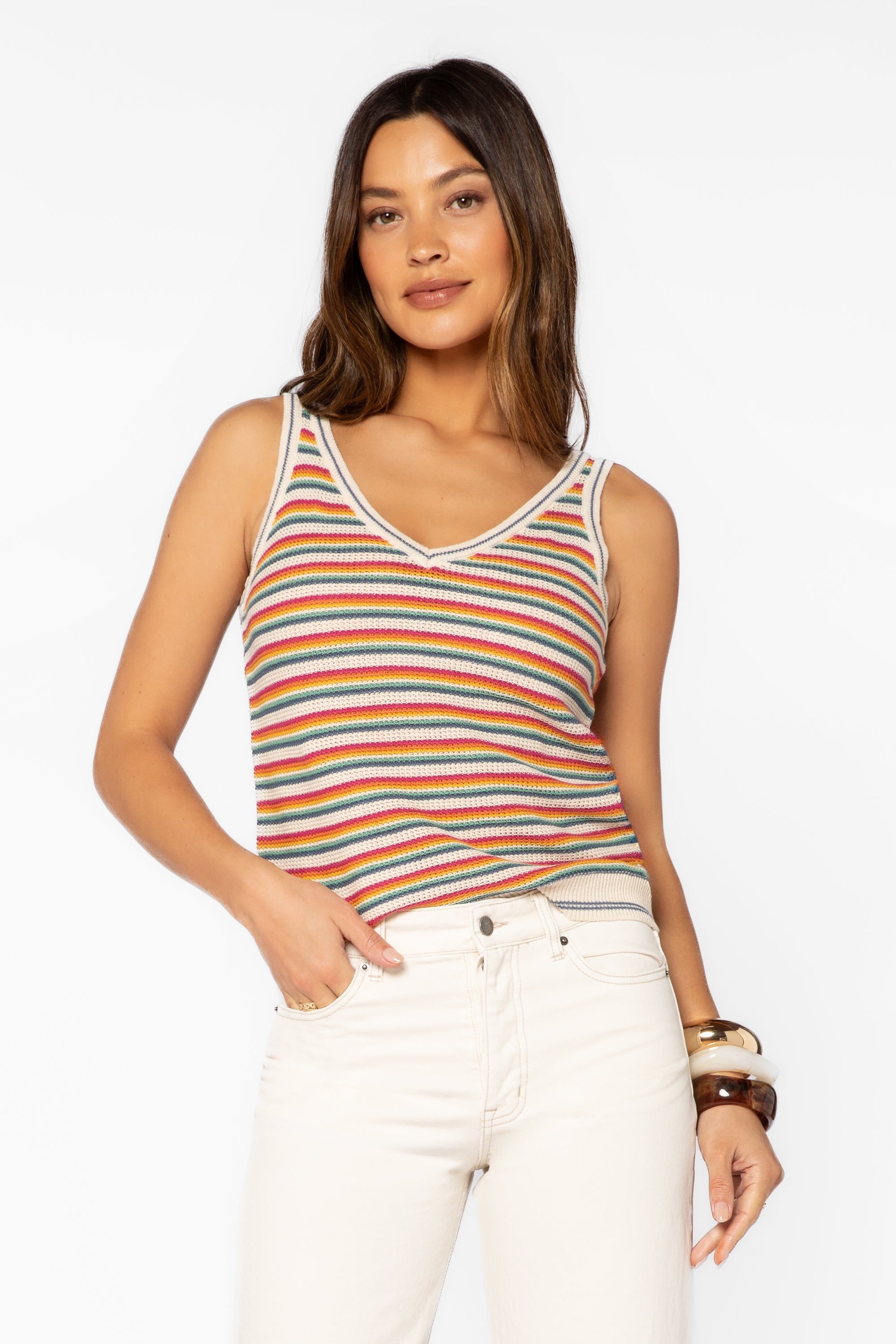 Nadia Sunny Stripe Tank – Velvet Heart Clothing