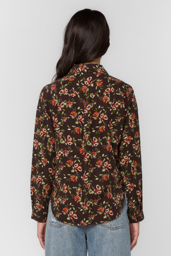 Natalie Watercolor Blossom Shirt - Tops - Velvet Heart Clothing