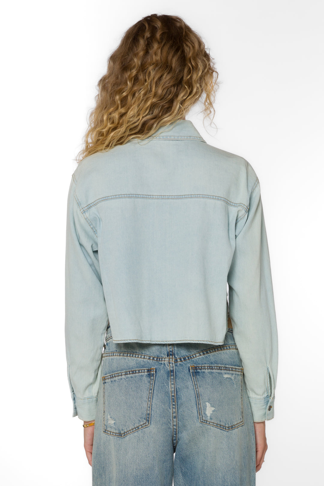 Nayeli Light Blue Sky Denim Jacket - Jackets & Outerwear - Velvet Heart Clothing