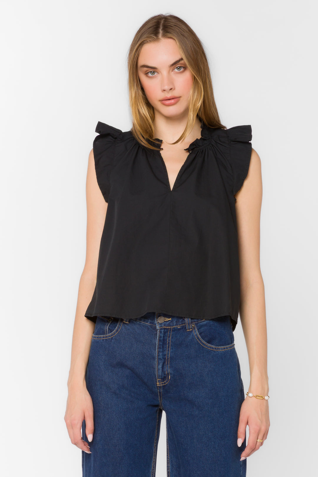 Nazira Black Top - Tops - Velvet Heart Clothing