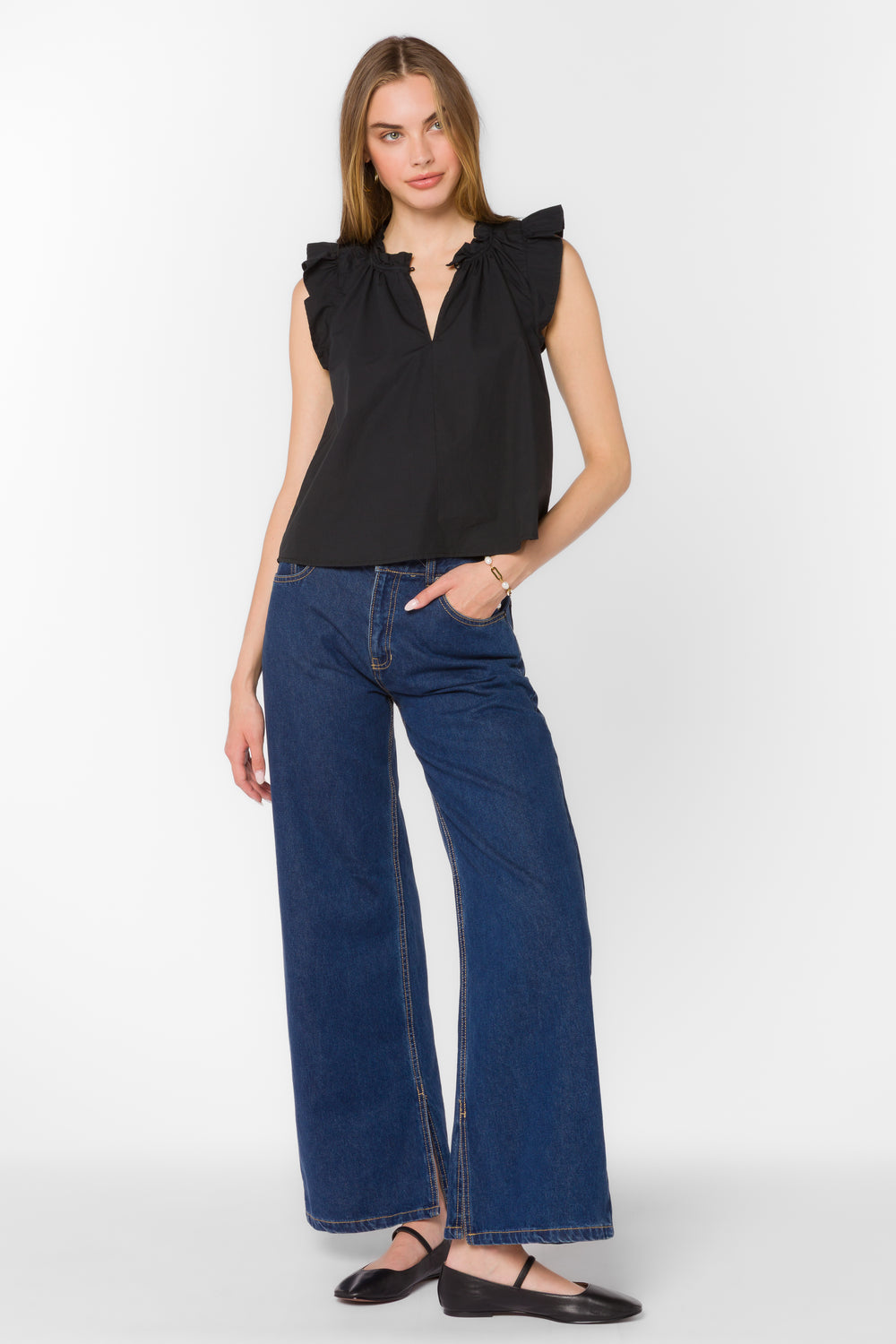 Nazira Black Top - Tops - Velvet Heart Clothing