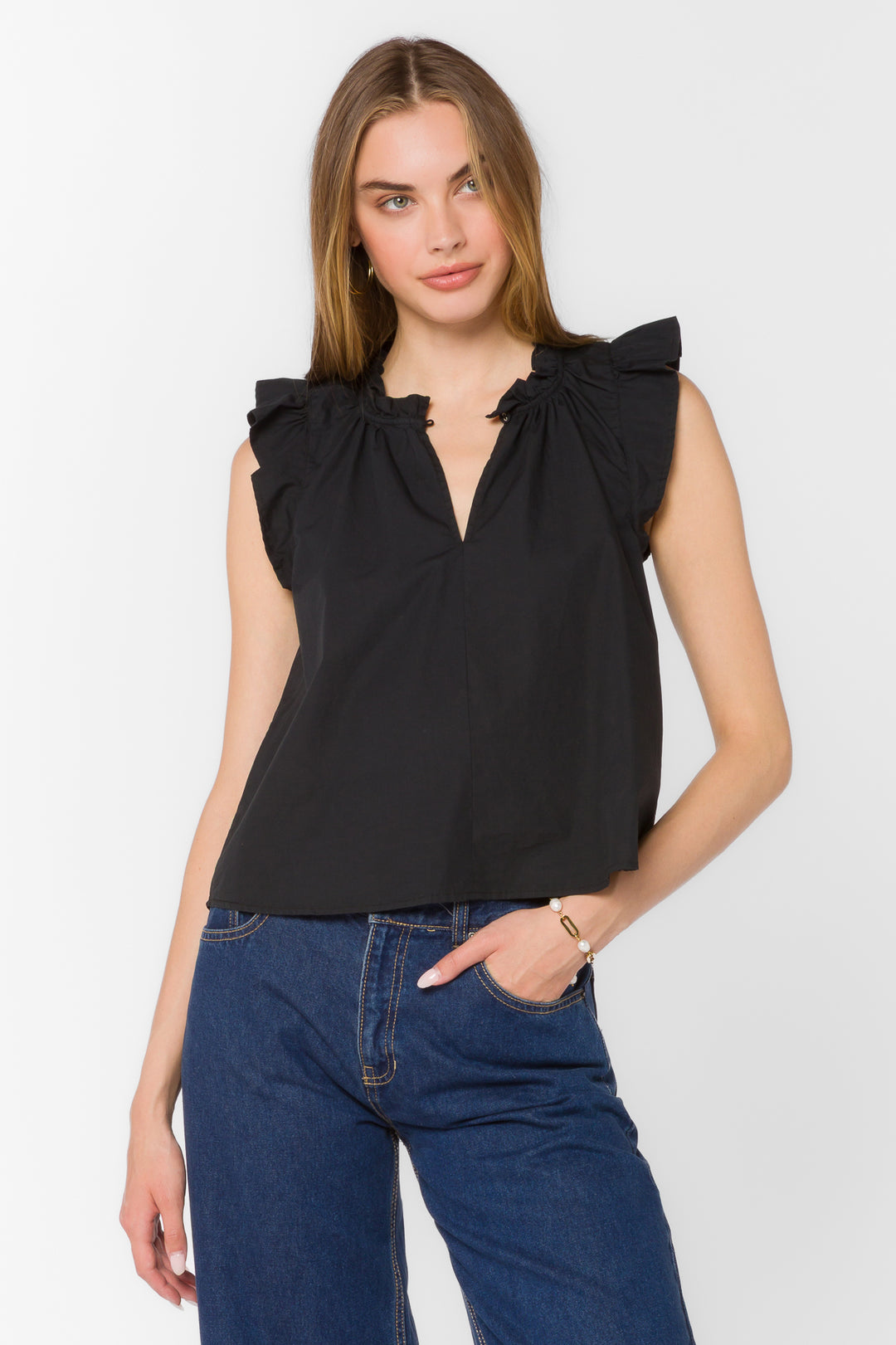 Nazira Black Top - Tops - Velvet Heart Clothing