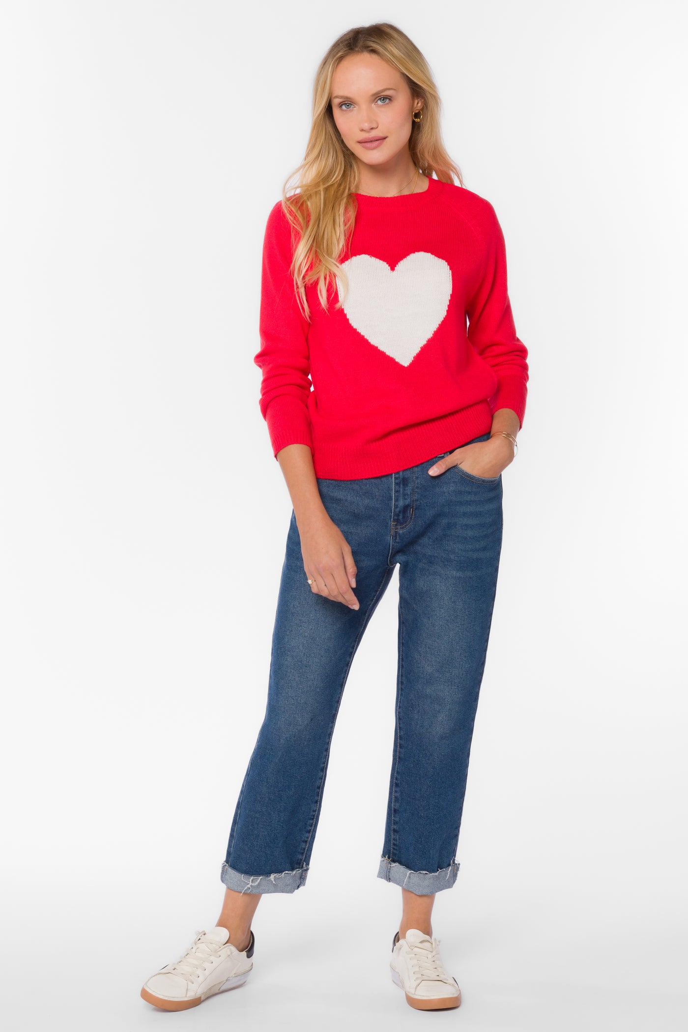 Nena Red Heart Sweater - Sweaters - Velvet Heart Clothing