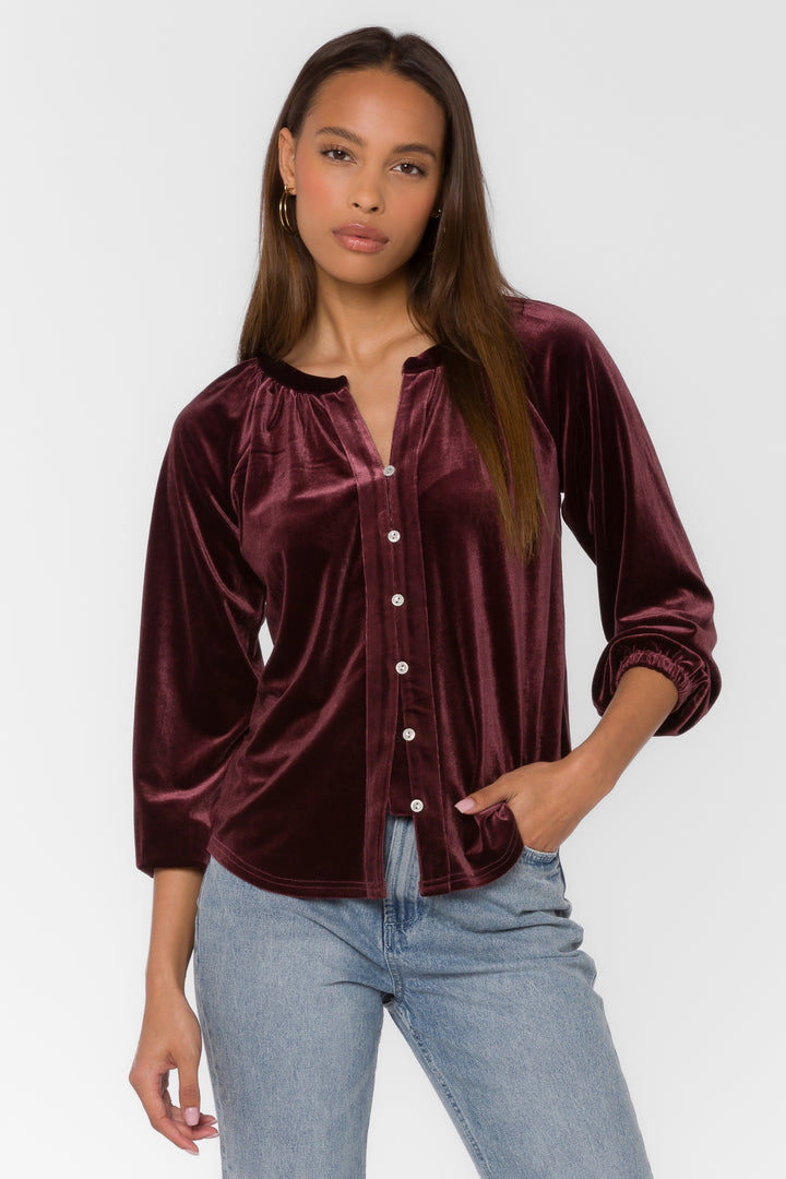 Neriah Prune Top - Tops - Velvet Heart Clothing