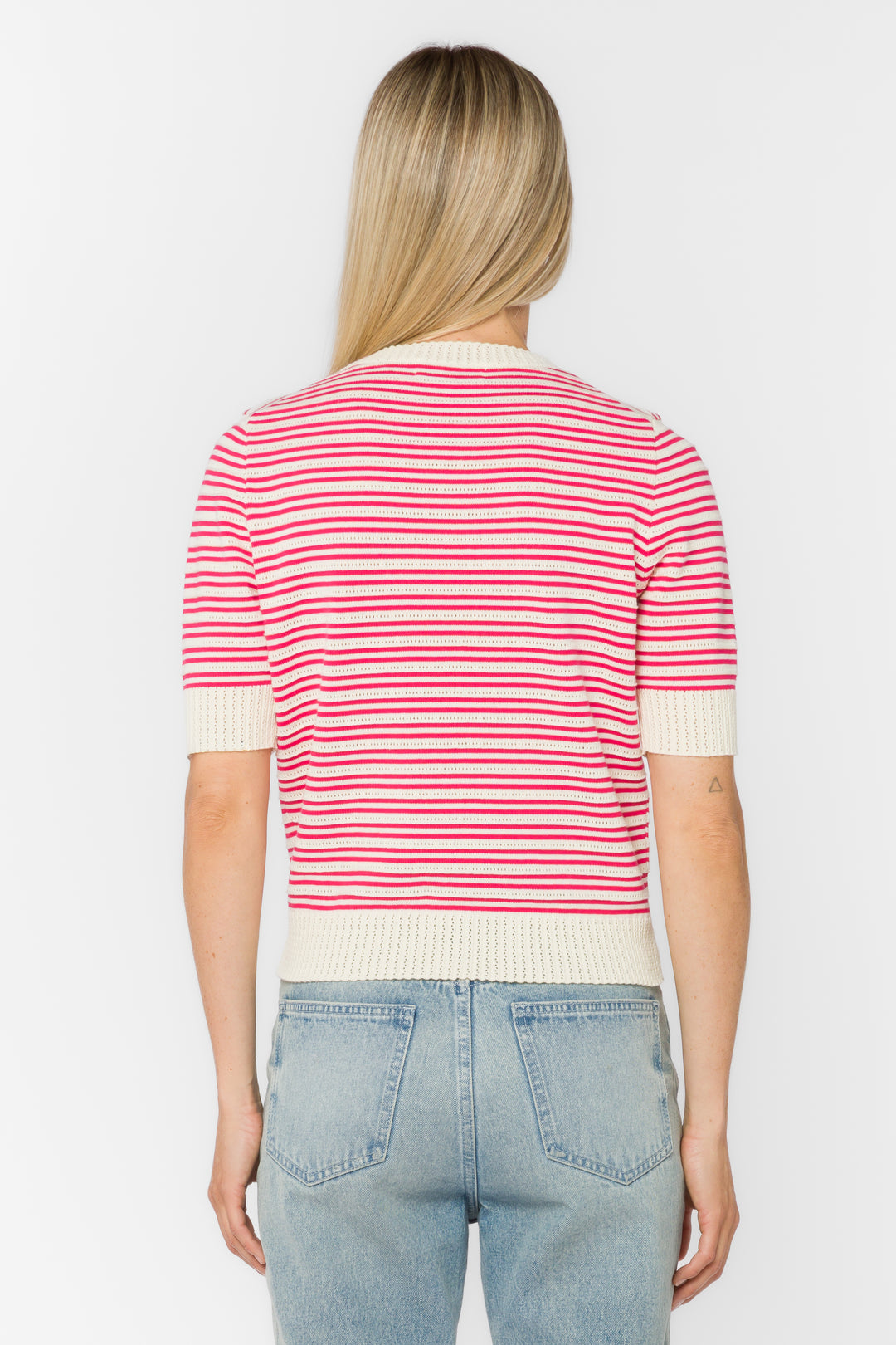 Norine Pink Stripe Sweater - Sweaters - Velvet Heart Clothing