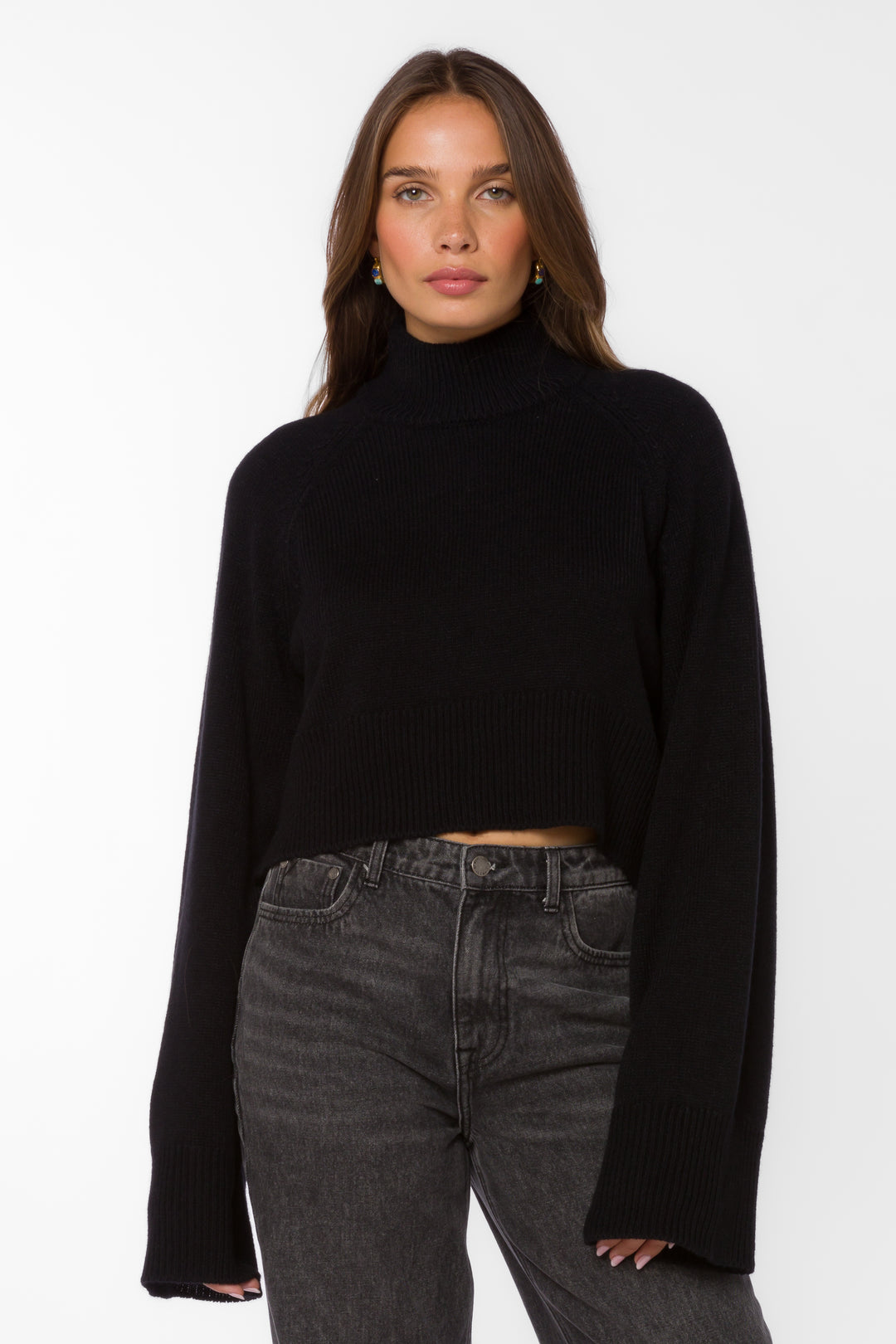 Oaklynn Black Sweater - Sweaters - Velvet Heart Clothing