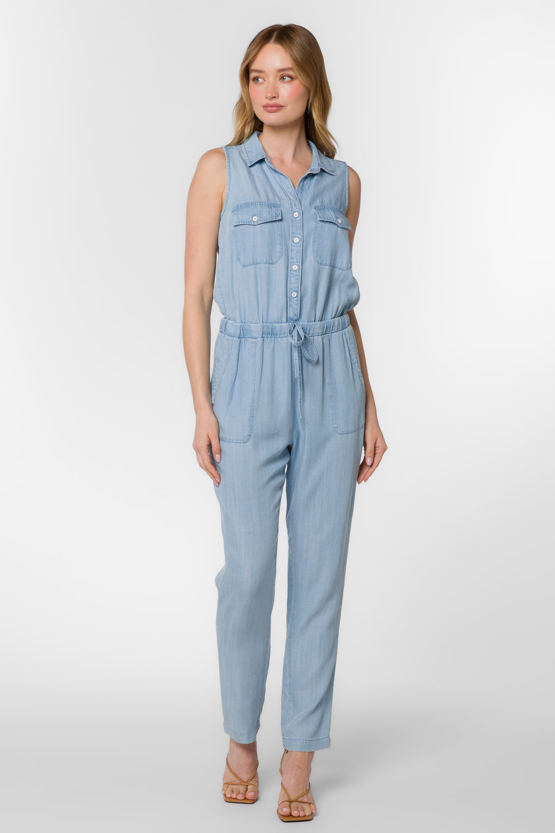 Orilia Light Blue Jumpsuit - Jumpsuits & Rompers - Velvet Heart Clothing