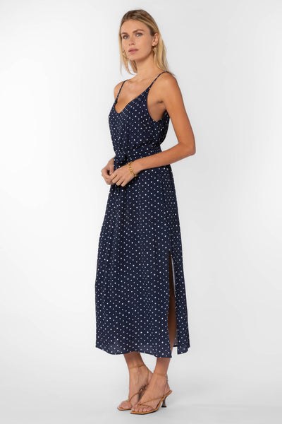 Page Navy Dots Dress - Dresses - Velvet Heart Clothing