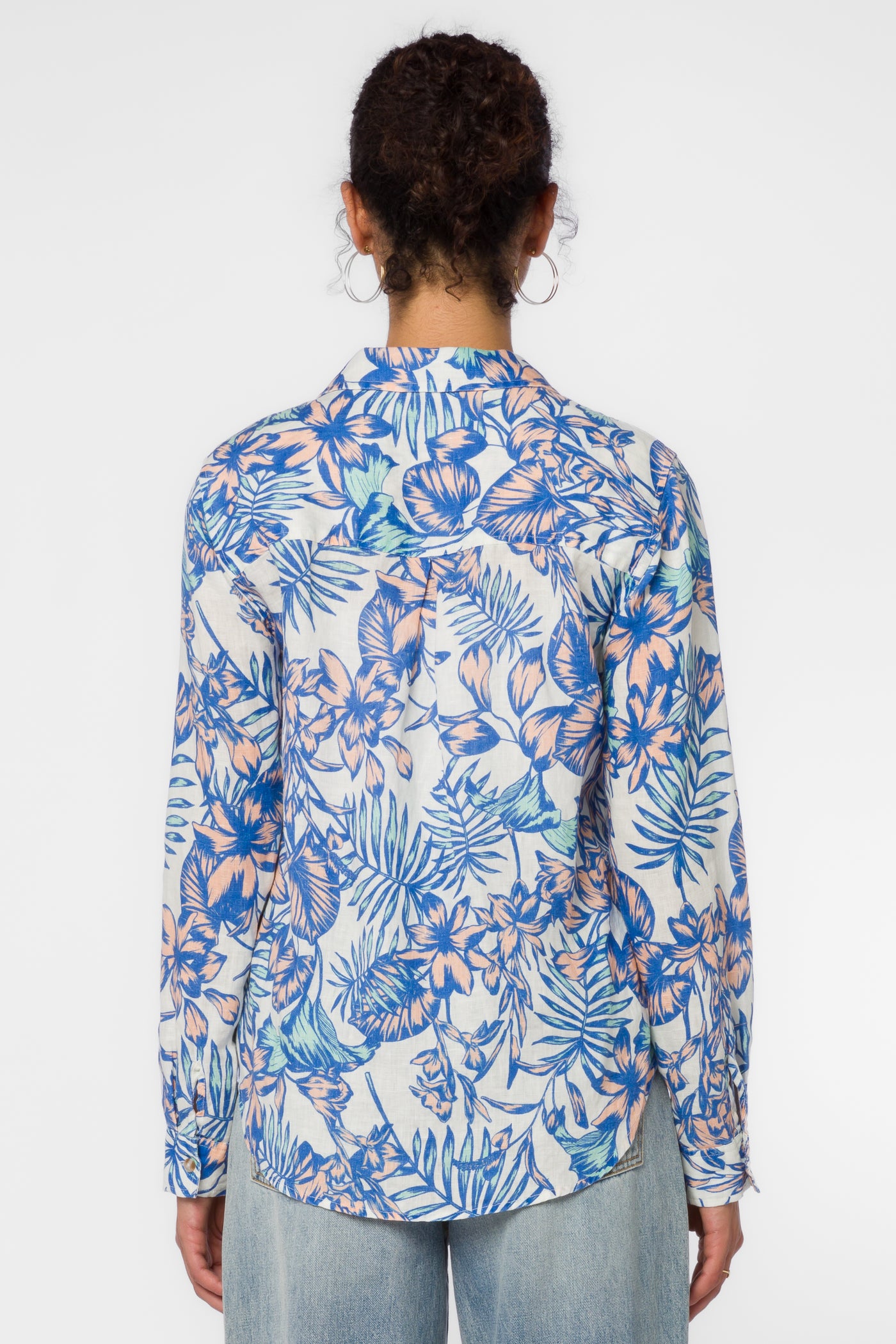 Paloma Blue Tropicana Shirt - Tops - Velvet Heart Clothing