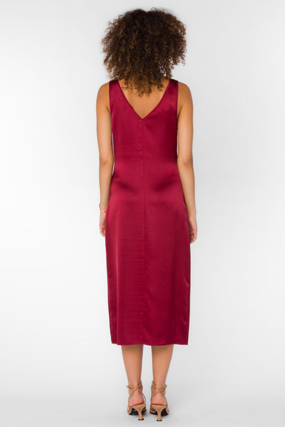 Pandora Crimson Slip Dress - Dresses - Velvet Heart Clothing