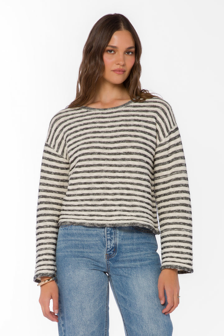 Parker Black Striped Sweater