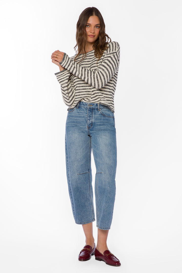 Parker Black Striped Sweater