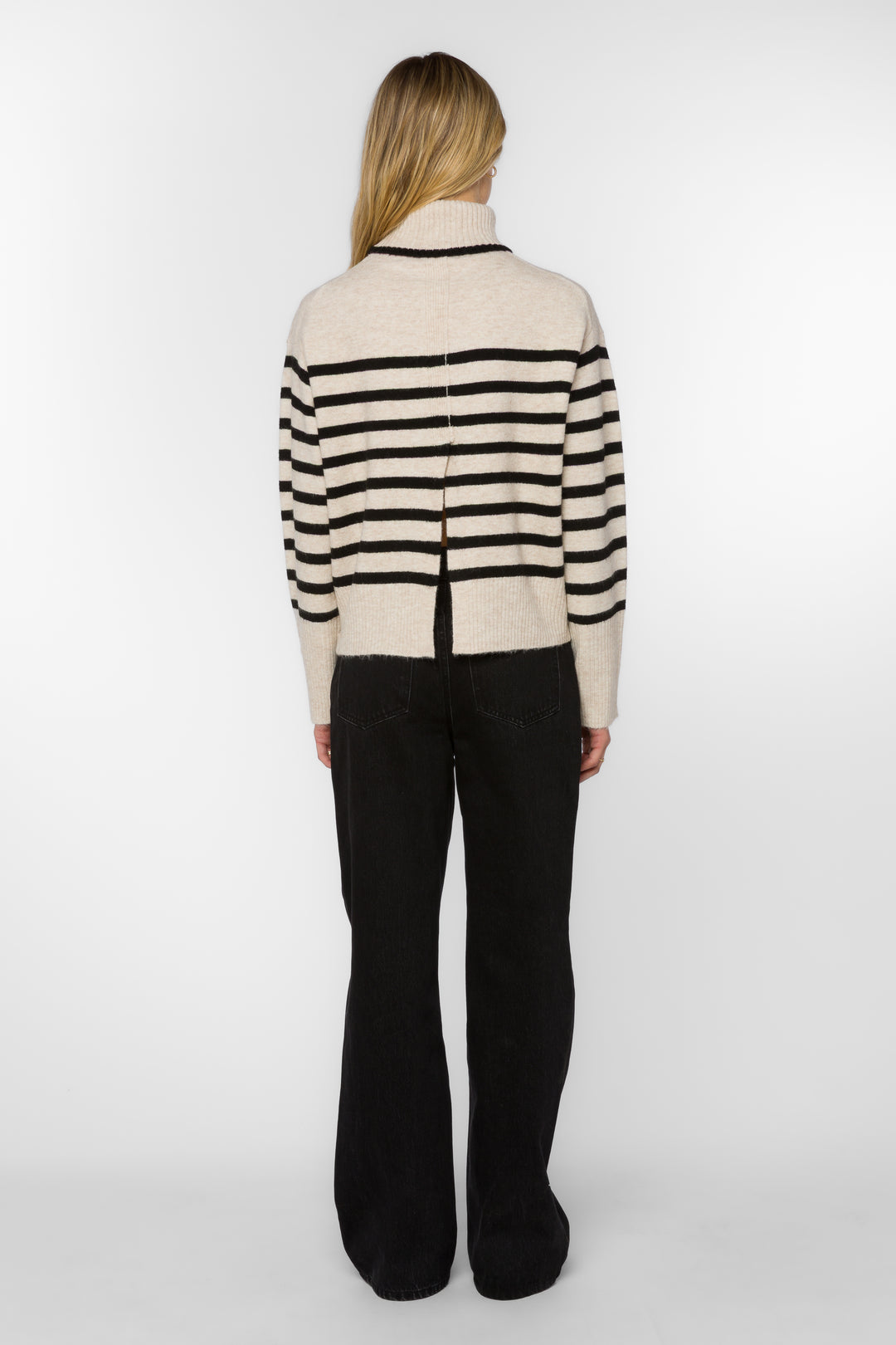 Parley Oatmeal Black Stripe Sweater - Sweaters - Velvet Heart Clothing