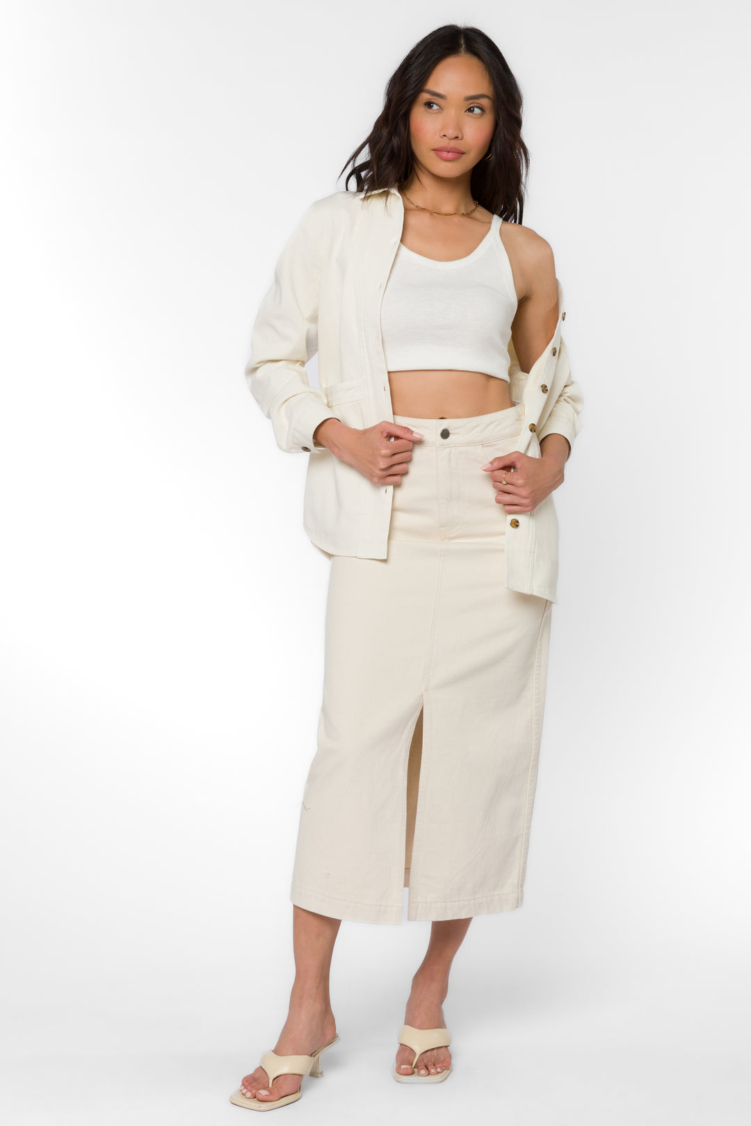 Paulina Ivory Skirt - Bottoms - Velvet Heart Clothing