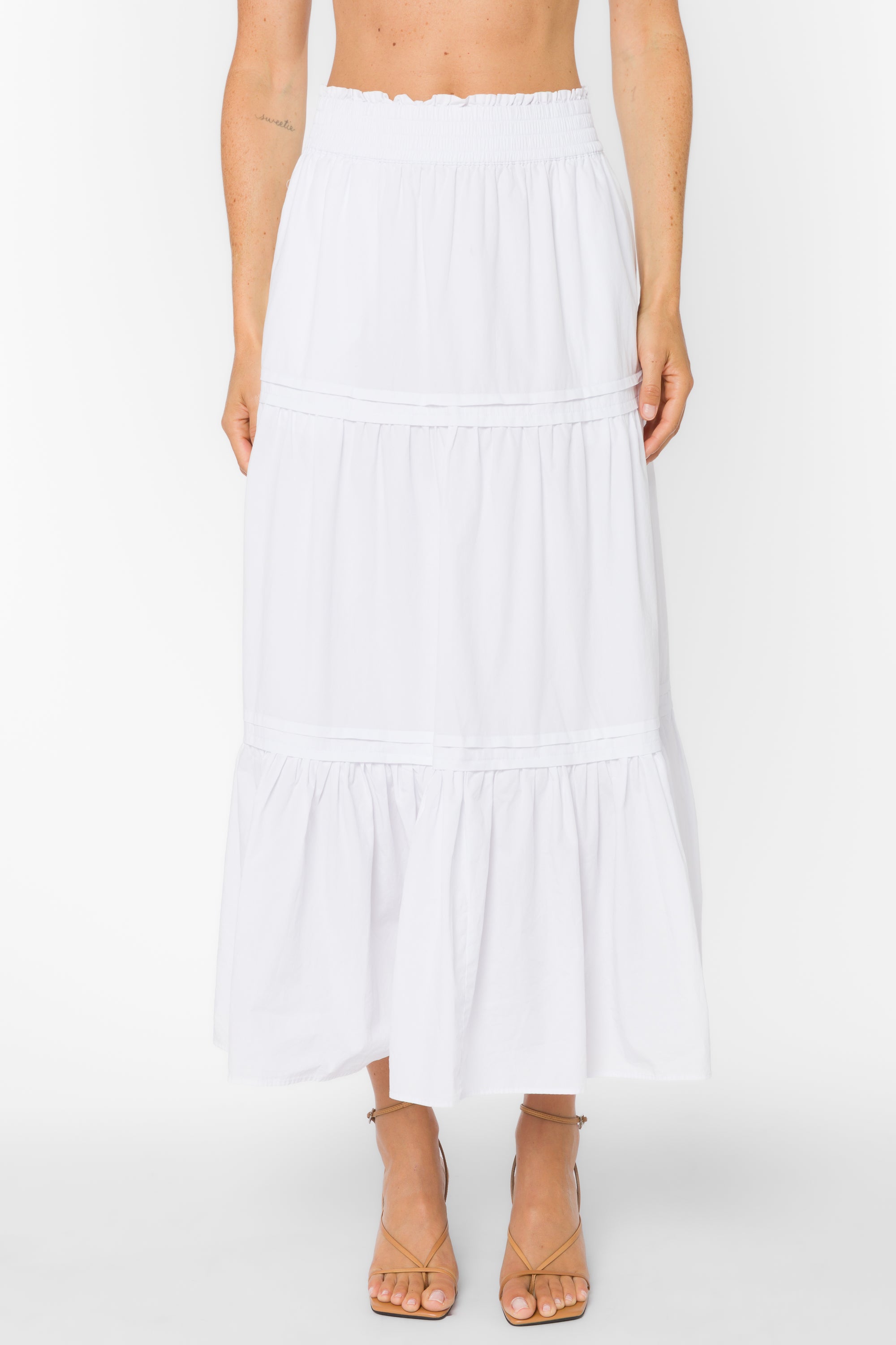 Pauline Optic White Skirt - Bottoms - Velvet Heart Clothing