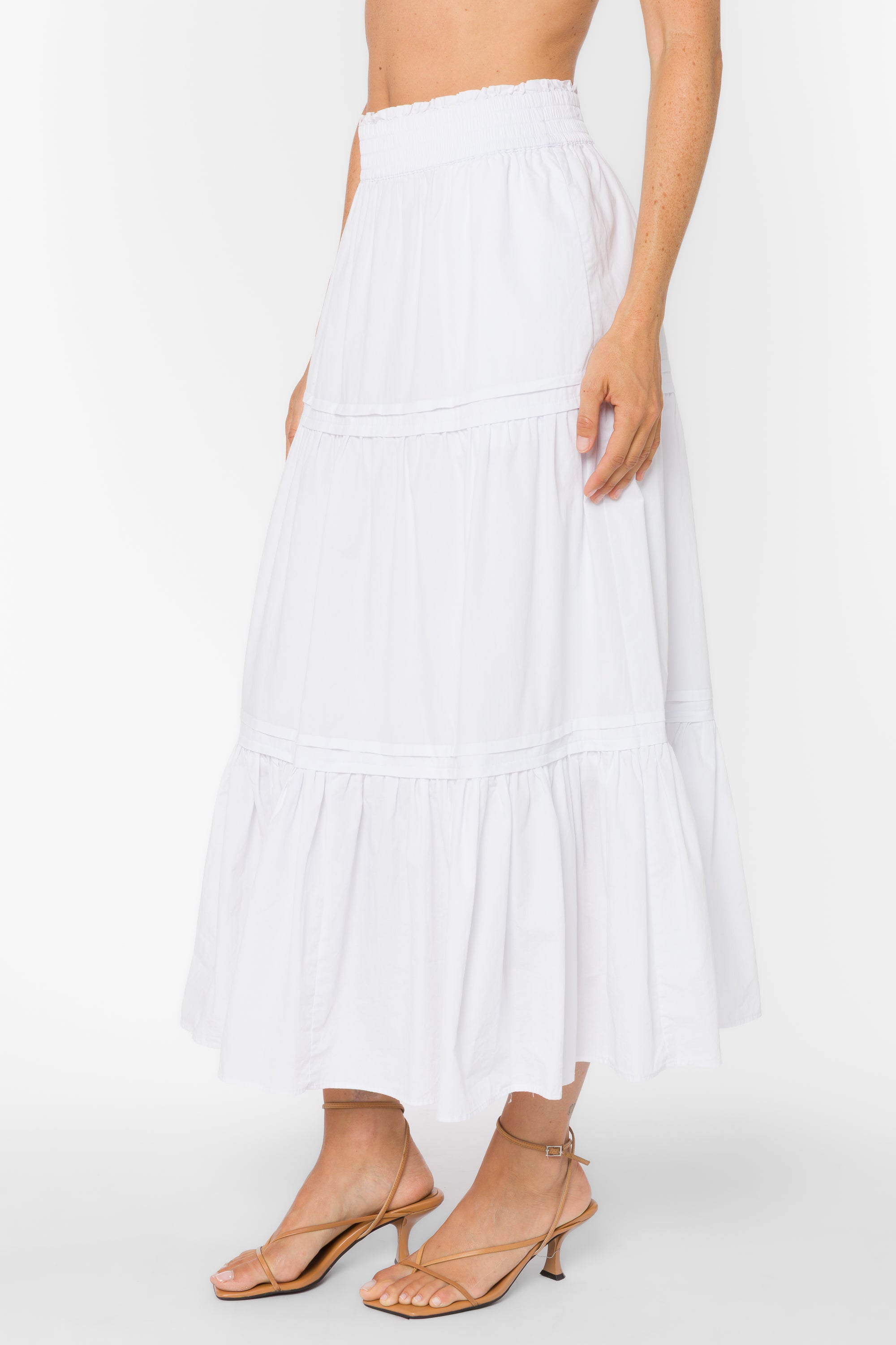 Pauline Optic White Skirt - Bottoms - Velvet Heart Clothing