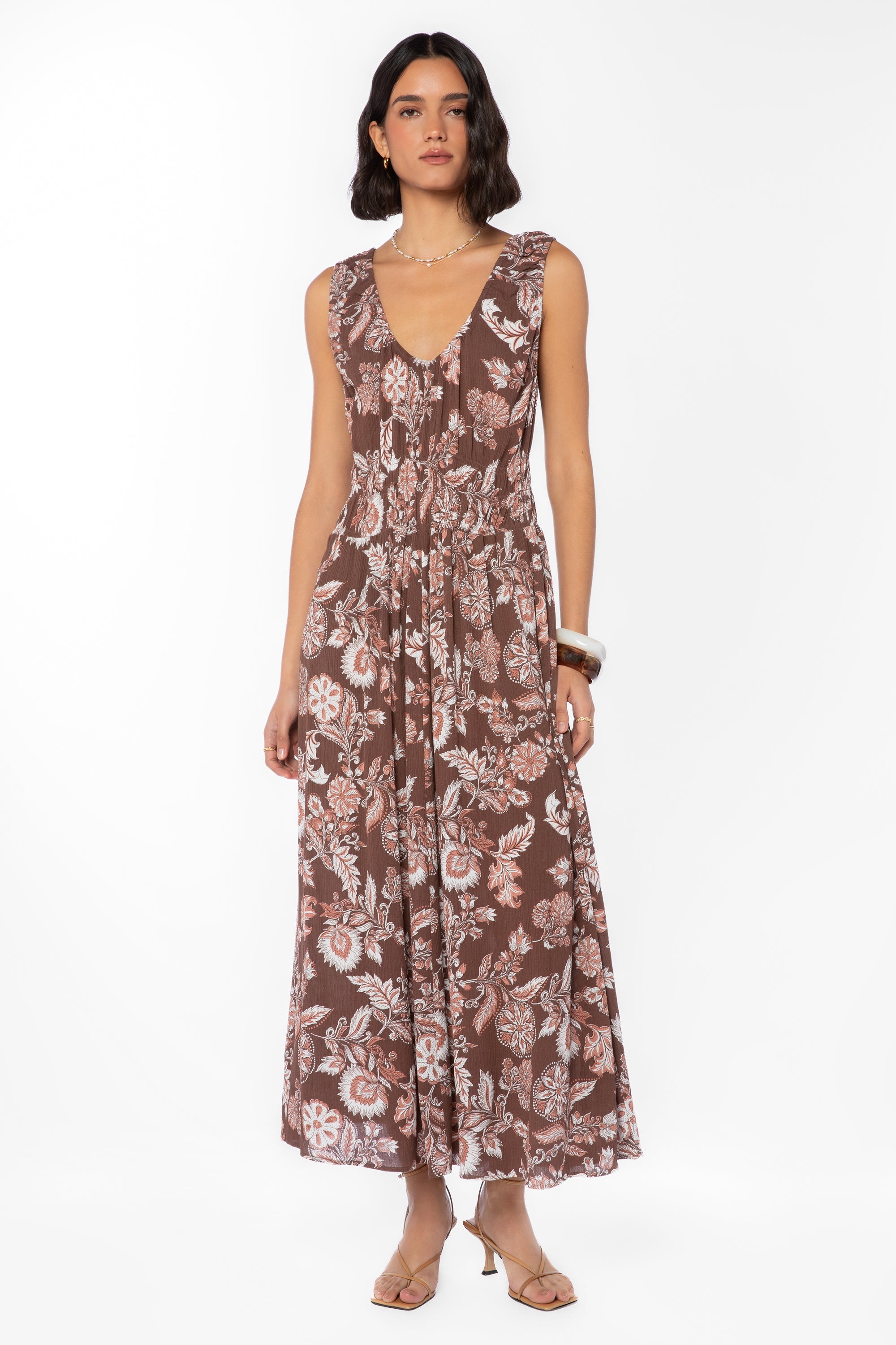 Payne Brown Floral Dress