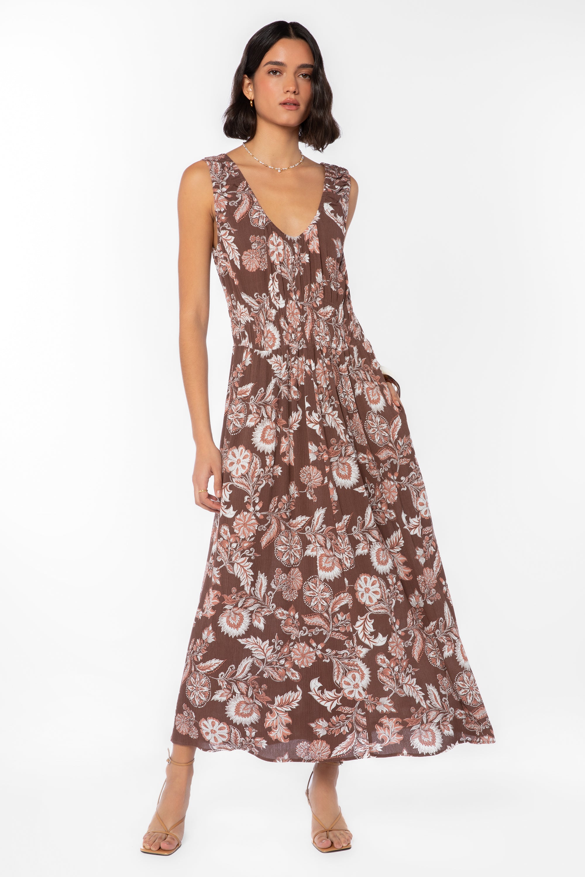 Payne Brown Floral Dress