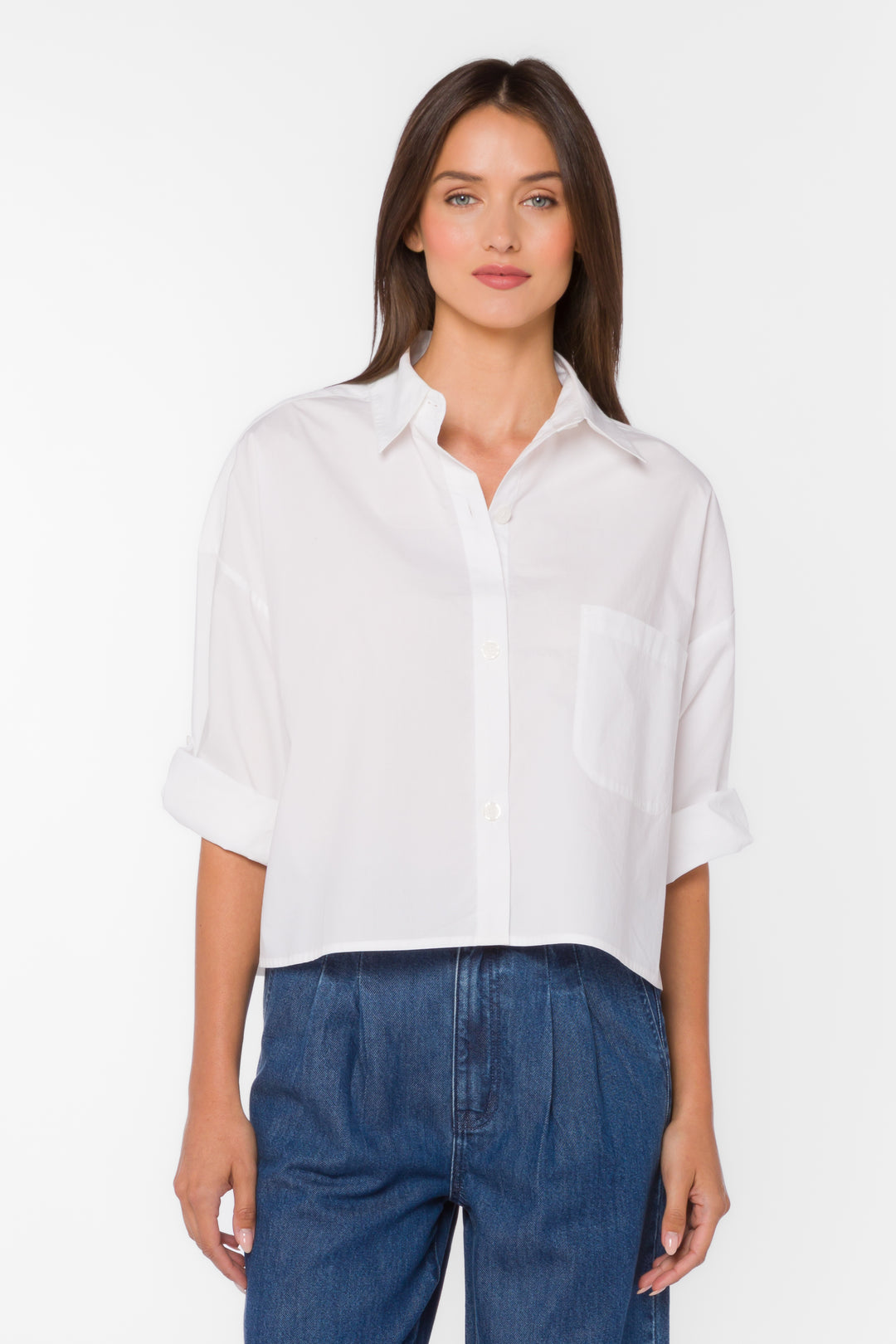 Payson Optic White Shirt - Tops - Velvet Heart Clothing