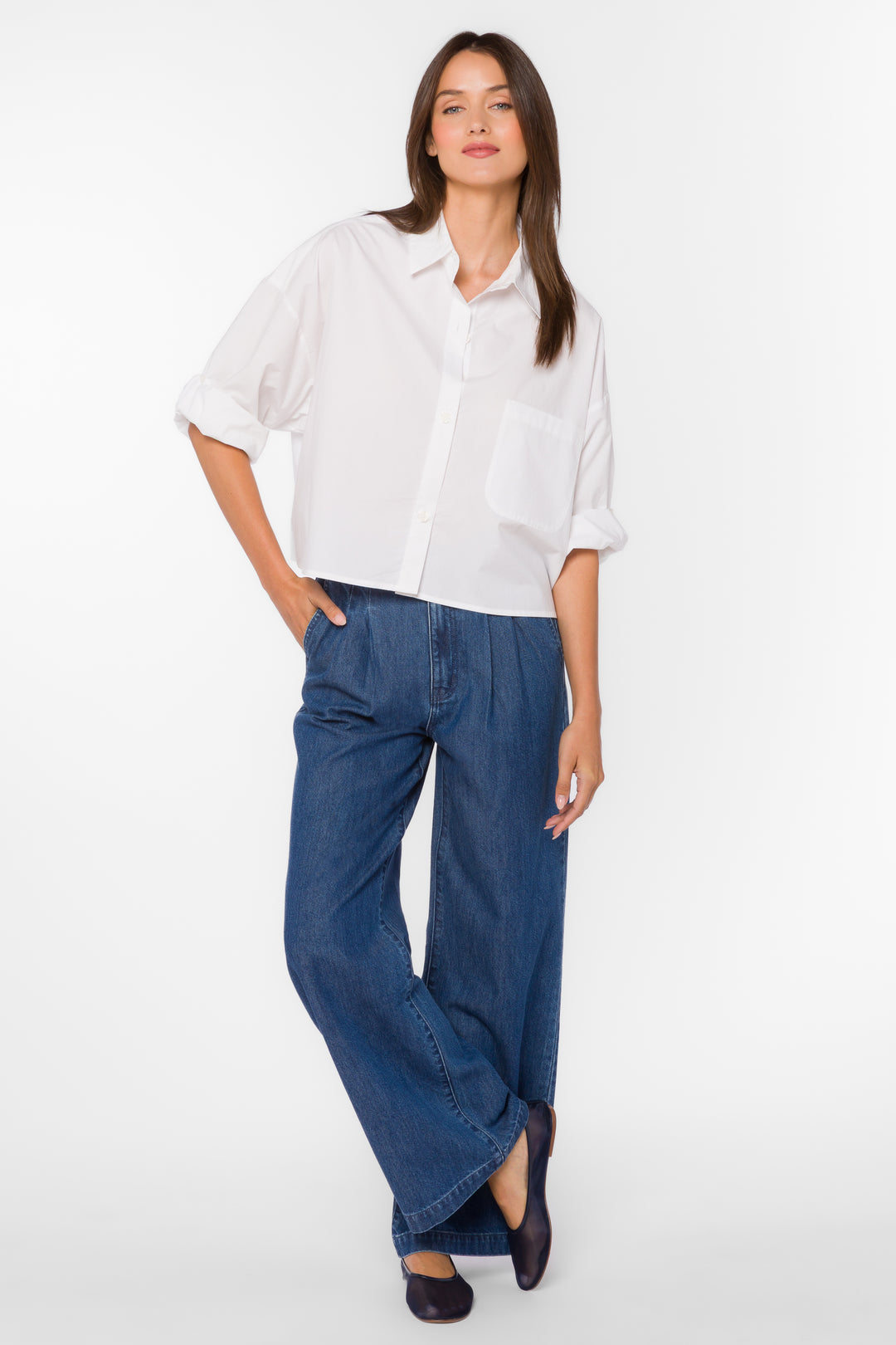 Payson Optic White Shirt - Tops - Velvet Heart Clothing