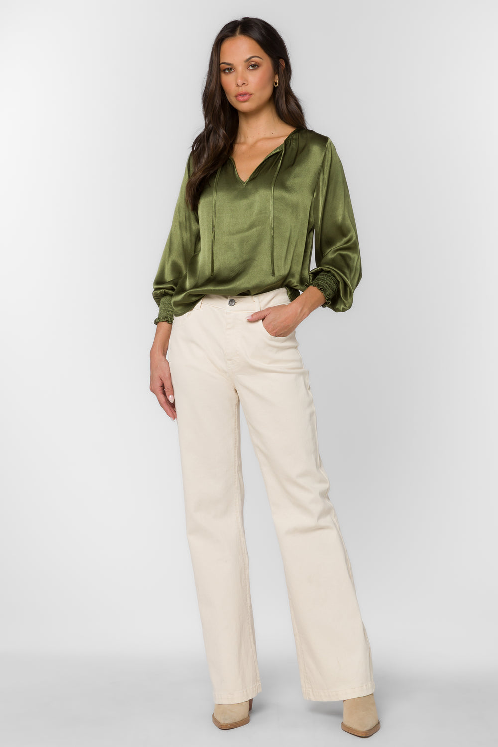 Penny Dried Thyme Top - Tops - Velvet Heart Clothing