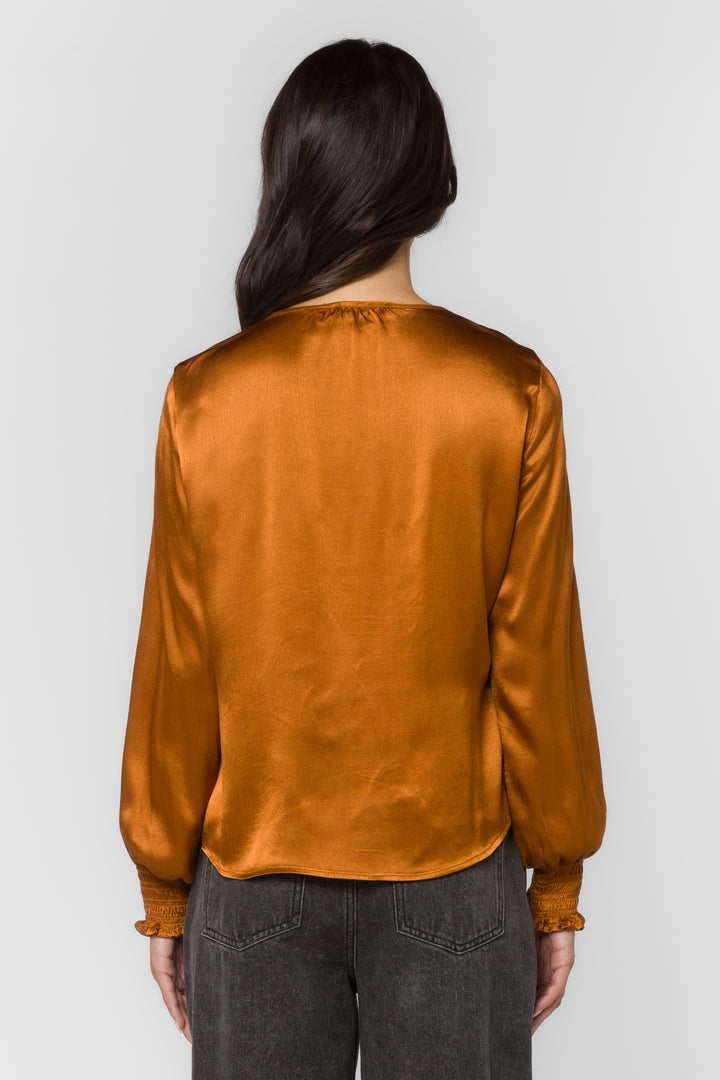 Penny Toasted Cinnamon Top - Tops - Velvet Heart Clothing