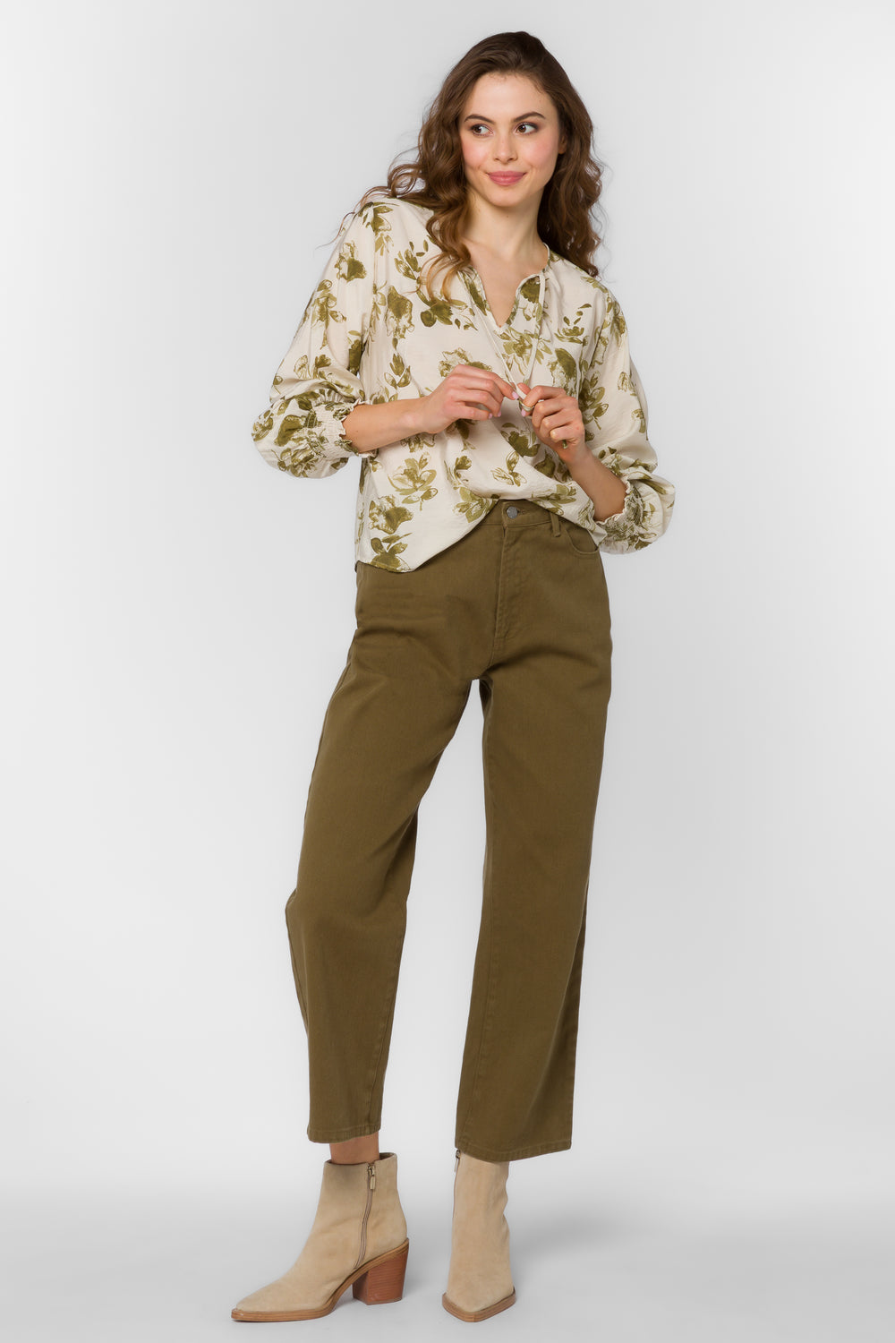 Penny Olive Shrub Top - Tops - Velvet Heart Clothing