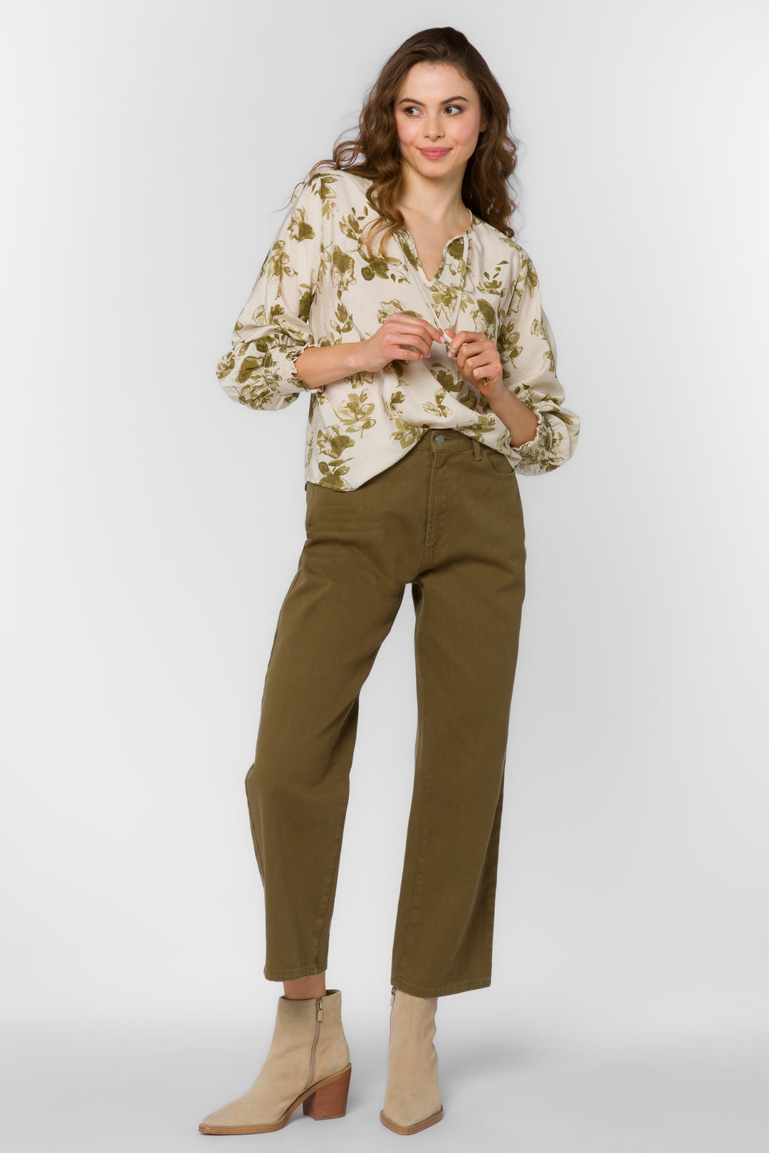 Penny Olive Shrub Top - Tops - Velvet Heart Clothing