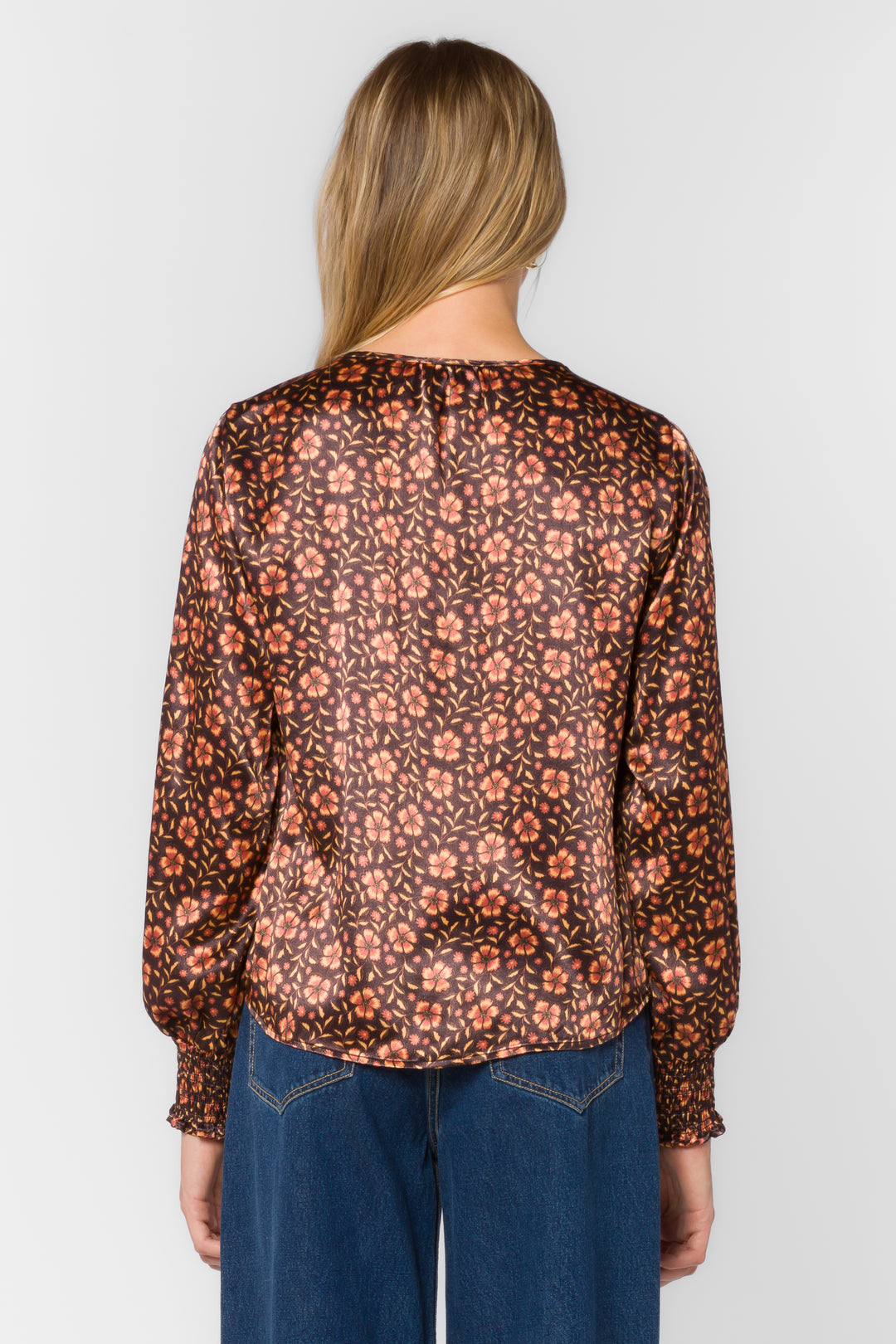 Penny Brown Pansy Top - Tops - Velvet Heart Clothing