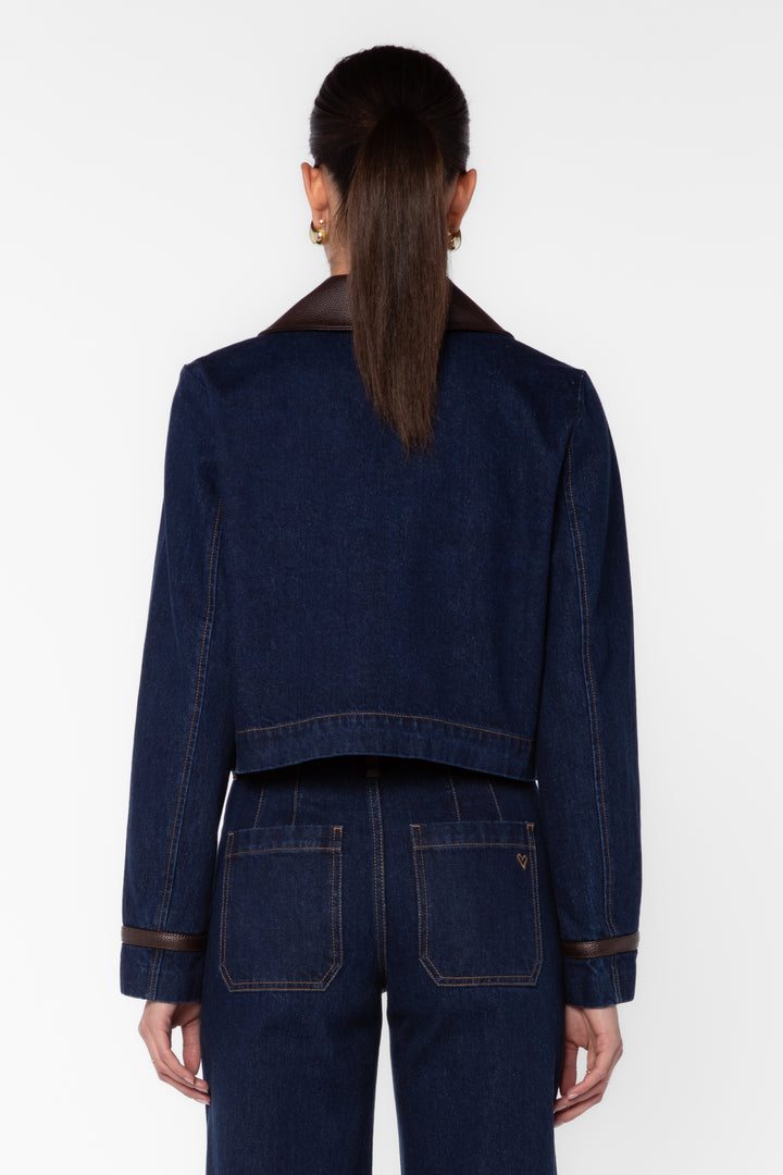 Pepa Dark Blue Denim Jacket