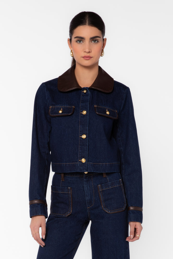 Pepa Dark Blue Denim Jacket