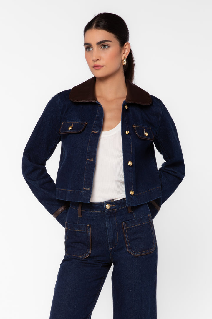 Pepa Dark Blue Denim Jacket