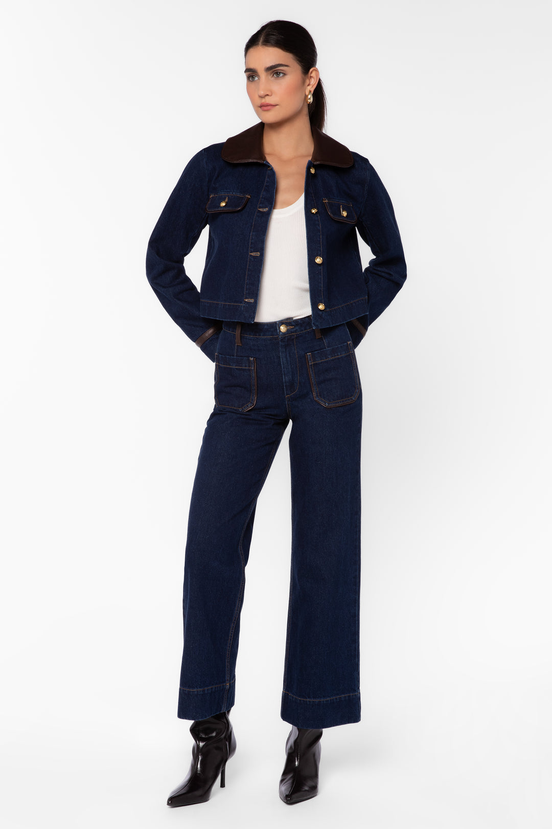 Pepa Dark Blue Denim Jacket