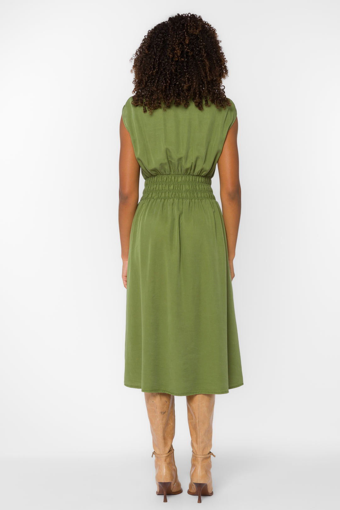 Persa Olive Dress - Dresses - Velvet Heart Clothing