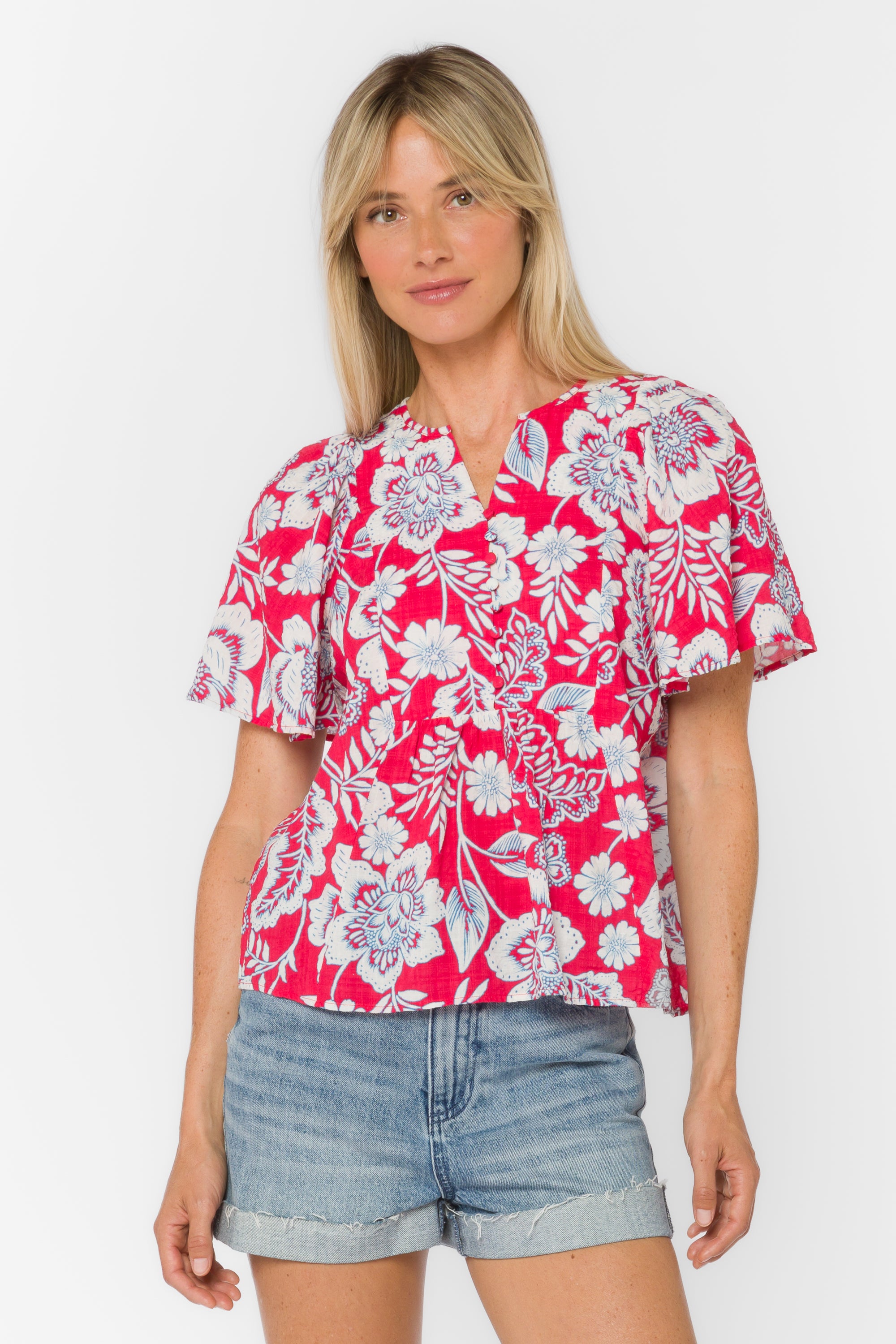 Quency Floral Top - Tops - Velvet Heart Clothing