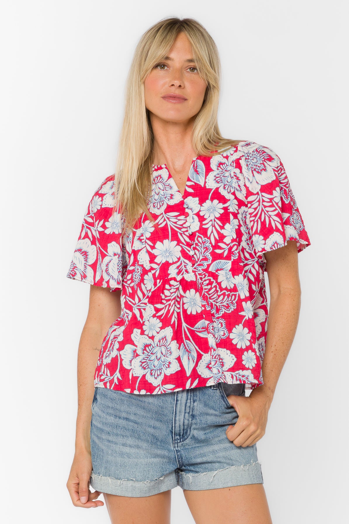 Quency Floral Top - Tops - Velvet Heart Clothing