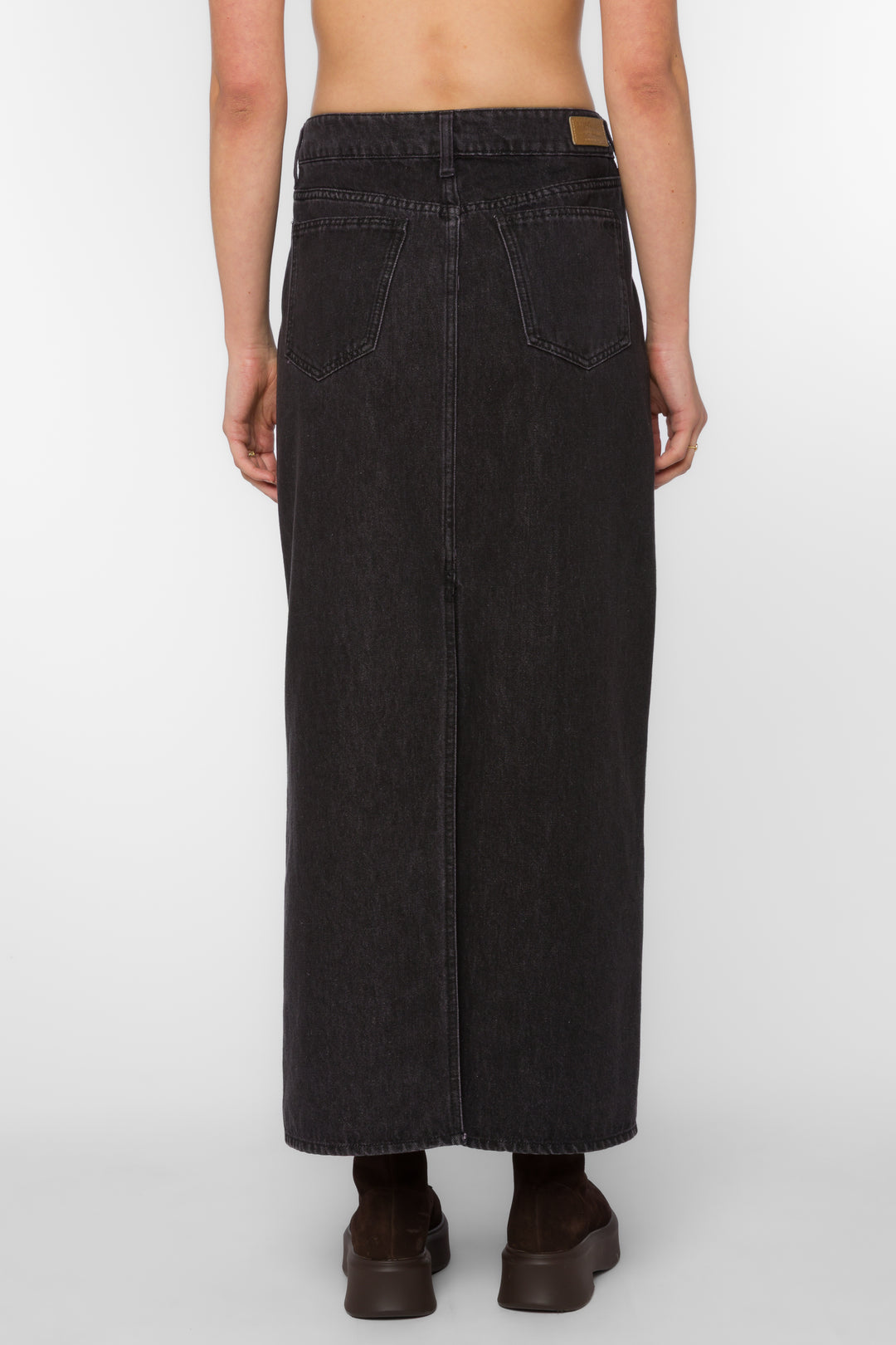 Quinta Faded Black Denim Skirt - Bottoms - Velvet Heart Clothing