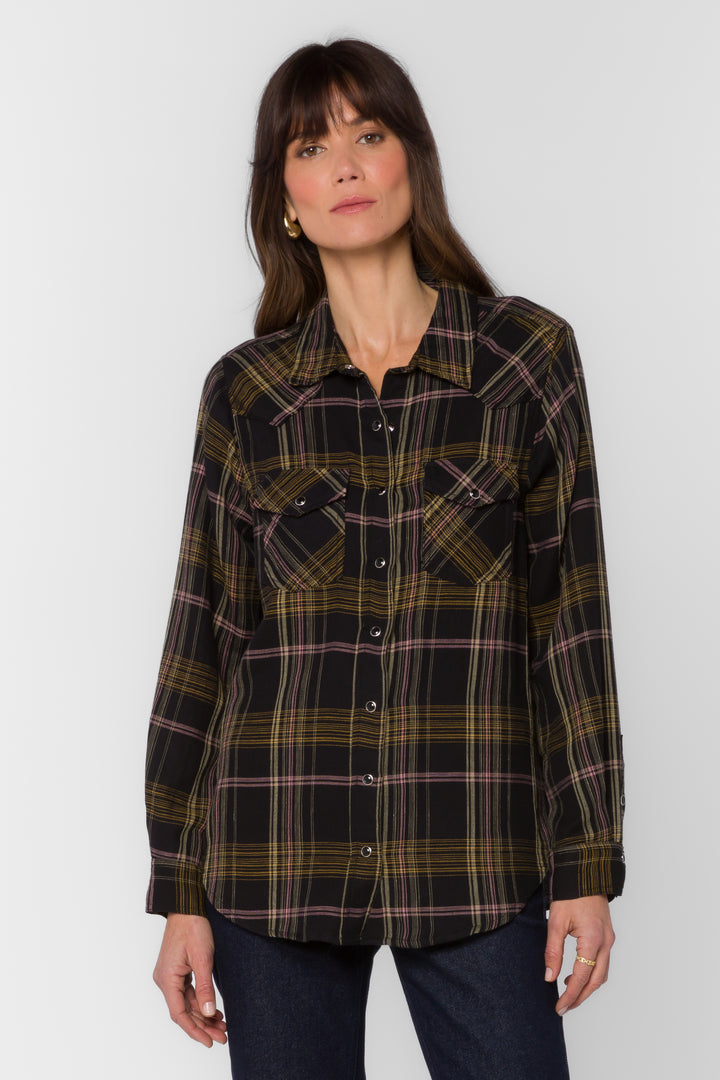 Raquel Multi Plaid Shirt - Tops - Velvet Heart Clothing