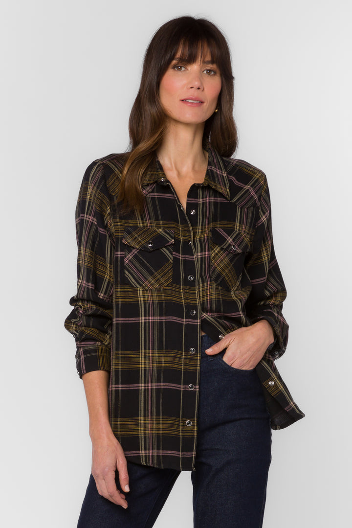 Raquel Multi Plaid Shirt - Tops - Velvet Heart Clothing